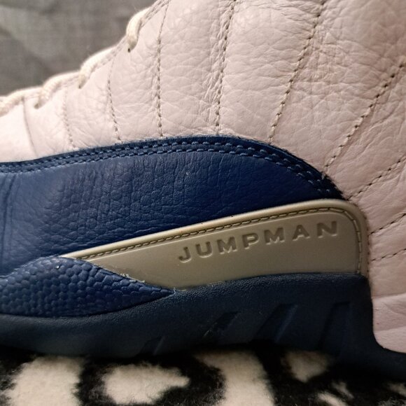 Size 13 Men Nike Air Jordan 12 Retro French Blue White Leather 2015 - Picture 10 of 14